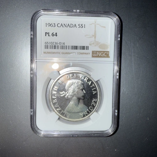 1963 Canada Silver Dollar – NGC PL 62 – Proof