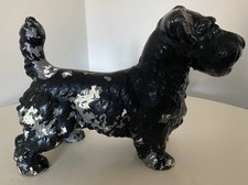 Vintage Cast Iron Terrier / Scottie Dog Doorstop Statue Heavy Garden Ornament