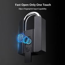 Smart Fingerprint BT Padlock Heavy Duty Outdoor Lock With Key IP67 Waterpro XZBS