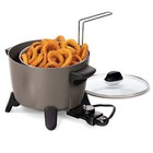 Presto Big Kettle Ceramic Deep Fryer/Multi-Cooker Tempered Glass Cover Durable