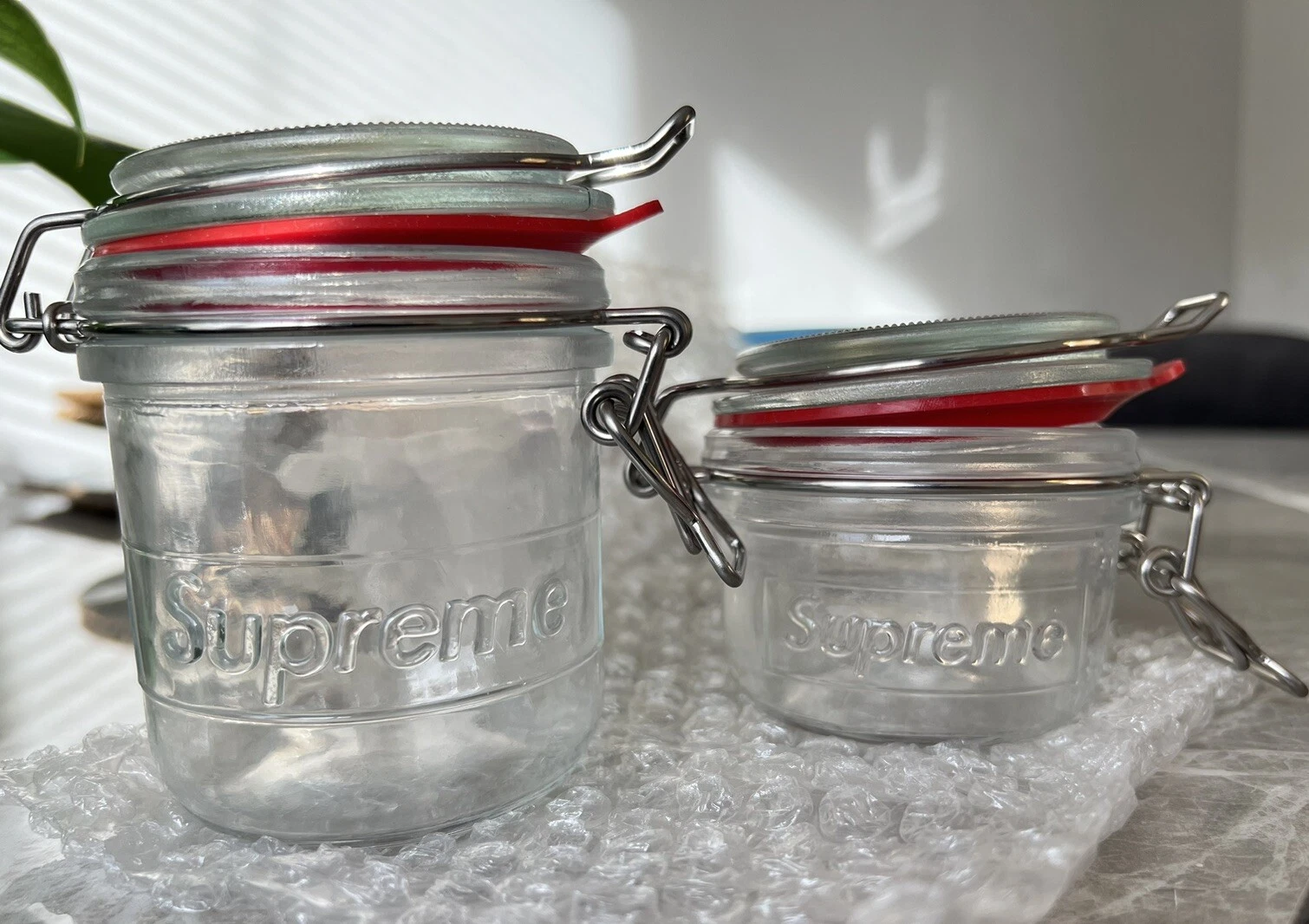 Pots en verre suprême transparents (ensembles de 2) SS18. Accessoires