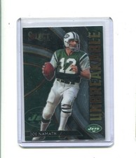 JOE NAMATH NEW YORK JETS 2020 PANINI SELECT FOOTBALL INSERT CARD UNBREAKABLE #2