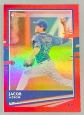2020 Panini Donruss Holo Red Foil Jacob deGrom #71 NY Mets *
