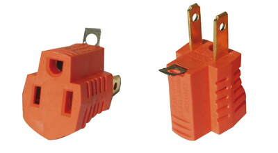 3 Prong to 2 Prong Grounding Adapters 2 Piece Outlet Electrical AC Converter 