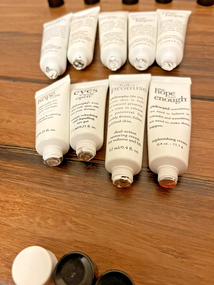 批量 9 件 哲学 样品管 奇迹、希望、手、眼睛、保湿霜等 — 第 3/3 张图片