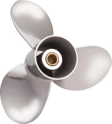 Solas Propeller 10x10 for Mercury 25 - 30 HP 3 Blade 10 Tooth Stainless Steel
