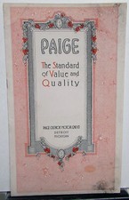 1915 Paige Detroit Motor Car Dealer Sales Brochure Model Six 46 & 36 Original