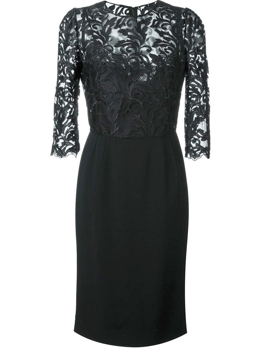 chinese dress ladies Dolce & Gabbana Crystal Embellished Lace Dress main image 0