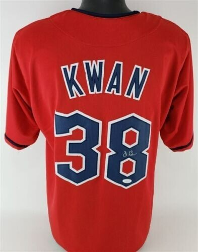 Steven Kwan Signed Cleveland Guardians Jersey /JSA COA 2022 Glod Glove Winner OF