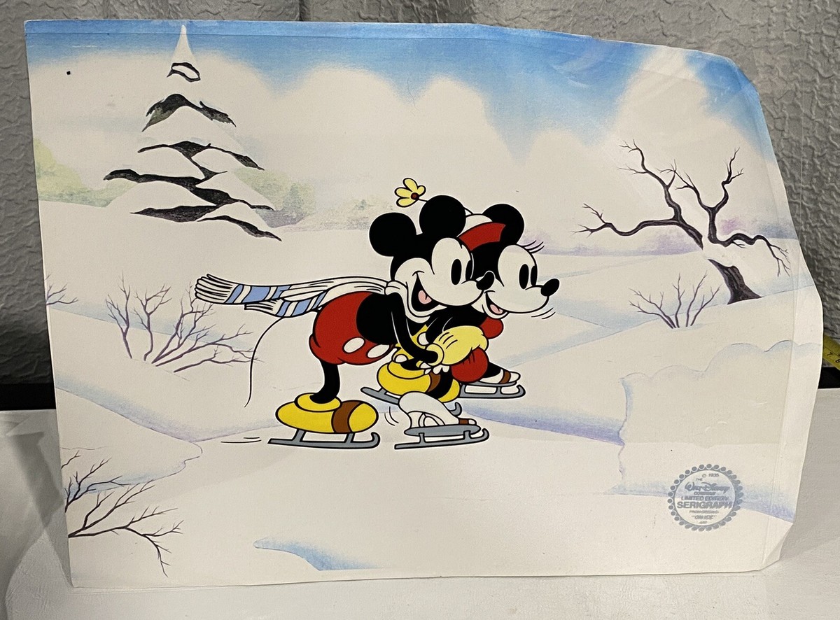 Walt Disney Mickey and Minnie “On Ice” Limited Edition Serigraph