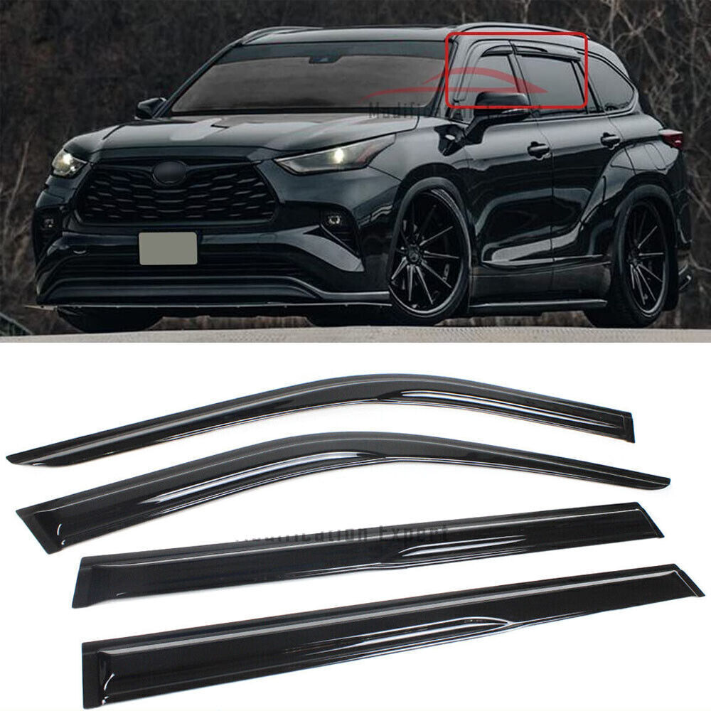 4pcs For 2008-2013 Toyota Highlander Mugen Window Visor Sun Rain