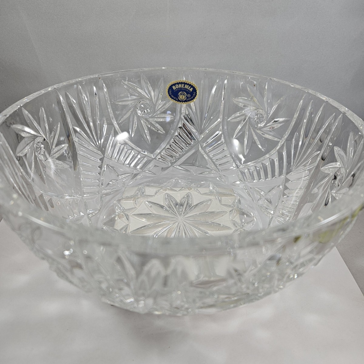 Vintage Bohemia Lead Crystal Bowl 22cm 8.6 Inches Orion Czech