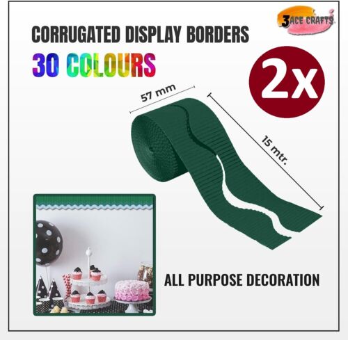 Corrugated Scalloped Border Roll: Classroom wall Decoration Display Pack of 2 - Picture 47 of 247