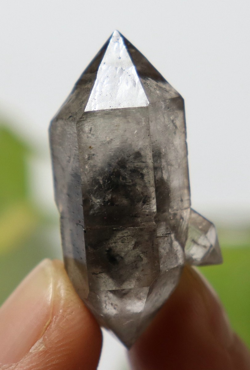 11g Unique NATURAL skeletal Elestial QUARTZ Crystal Double End