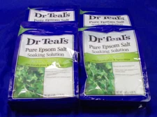 4 - 3LB  Pure Epsom Dr Teal's Salt Soak Eucalyptus & Spearmint TOTAL 12 LBS