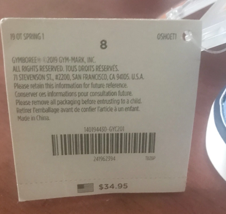 Tenis Tenis Tenis No Laces Gymboree Lona Niños Bebés Niños Talla 8 Azul Nuevo Foto 3 de 4