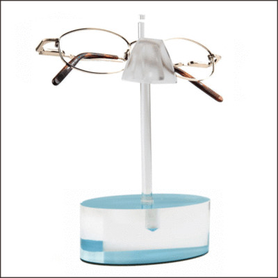 Optical Display - d4.LTB - Single Oval Eyewear Display in Light Blue