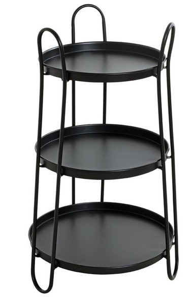 Haku Beistelltisch Schwarz Metalltisch Couchtisch Wohnzimmertisch Abstelltisch-image