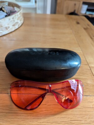 Vintage Gucci GG1657/S Wrap Sunglasses Red Frame Y2D, Made