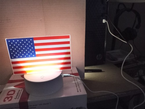 3D kreative Visualisierungslampe abziehen einstecken und genießen Sie Ihre amerikanische Flagge - Bild 4 von 9