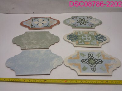 20 Pcs; Codicer Corinto Glazed Porcelain Floor Tiles 6-3/8''x12-7/8''