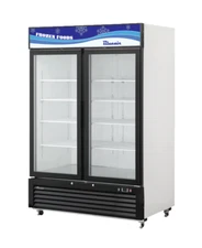Blue Air BKGF49-HC 54.38'' 49.0 Cu. Ft. 2 Section White Glass Door Refrigerant