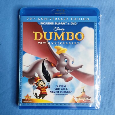 NEW** Dumbo Blu-ray DVD 2011 2-Disc Set 70th Anniversary Edition W/ Slip Cover