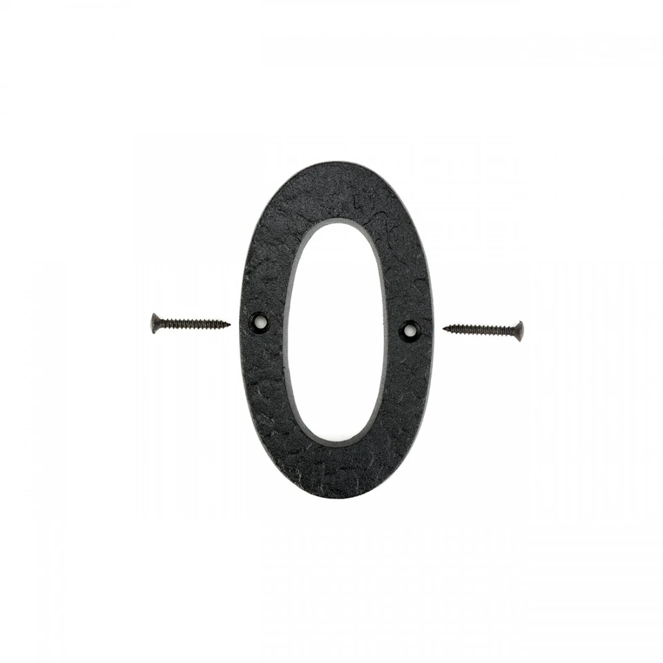 Number "0" House Number Black Wrought Iron 4"H | Renovator's Supply - Image 2 of 4