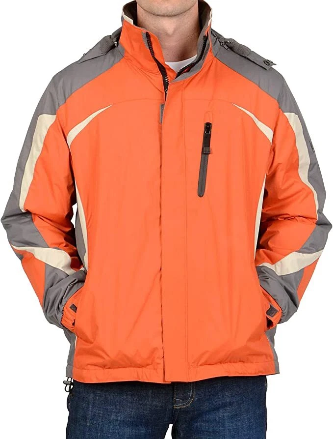 CHAPS MEN'S WATER RESISTANT FLEECE-LINED HOODED JACKET /COAT XLG NWT