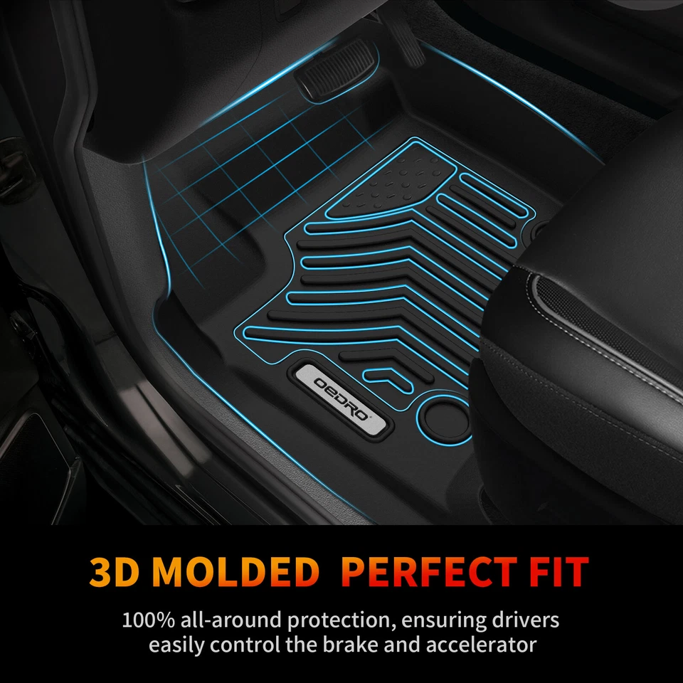 Floor Mats for 2017-2025 Ford F-250 / F-350 Super Duty Crew Cab TPE All-Weather Foto 2 de 4