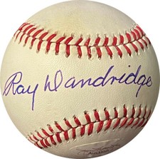 Ray Dandridge signed RONL Rawlings OFC National League Baseball tone spots- JSA