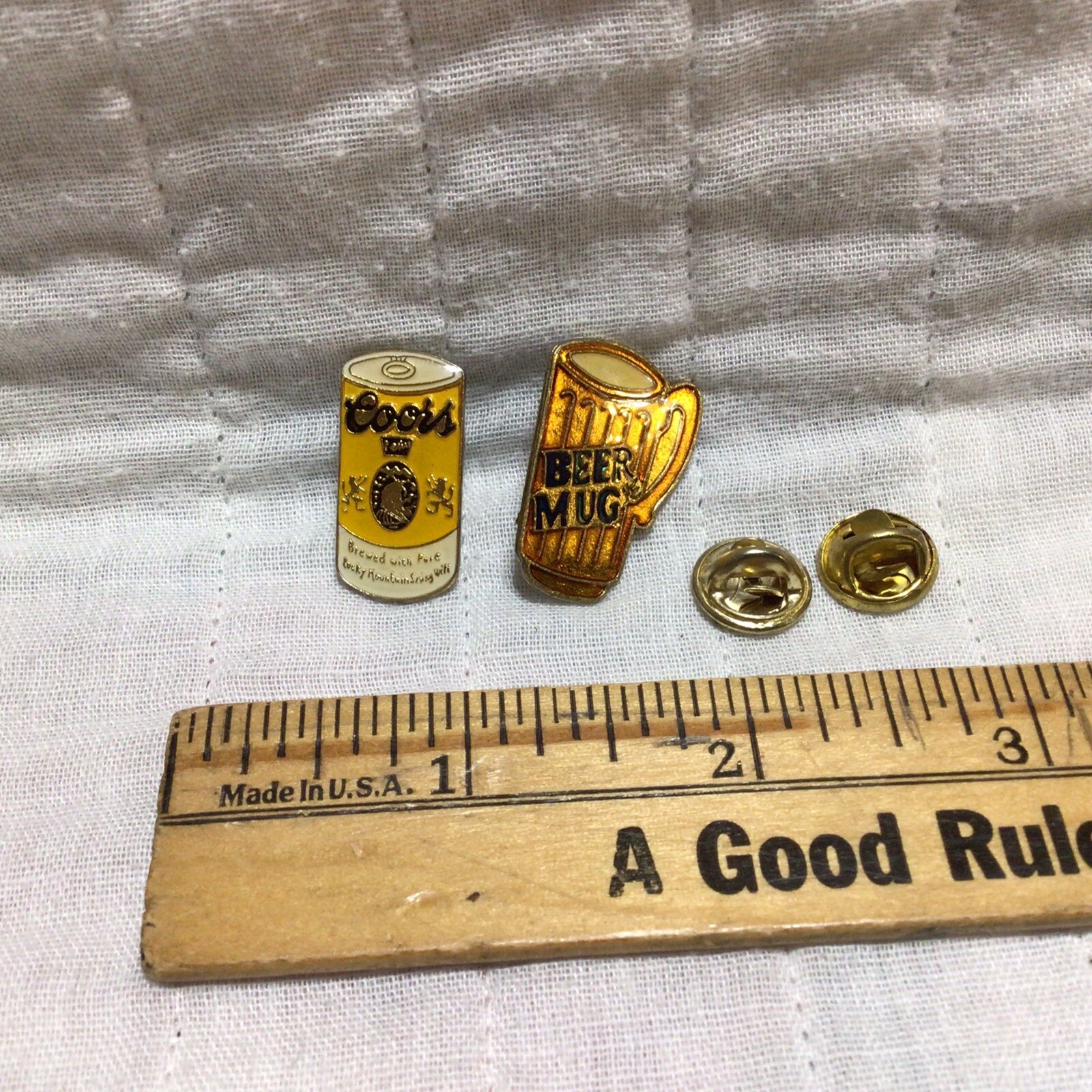 Vintage Coor’s Beer  And Beer Mug Pin back Lapel Pin Hat Pin Enamel