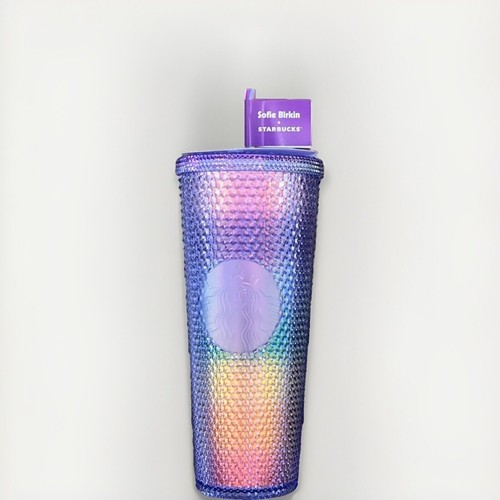 Starbucks Sofie Birkin Colorful Rainbow Bling Studded Venti Tumbler Cup NEW