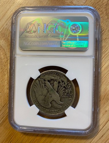 1939 D Walking Liberty Silver Half Dollar, NGC Graded: Very Good 10 - Picture 2 of 2
