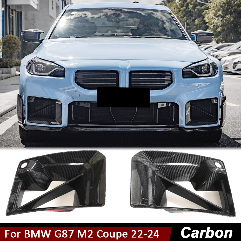 For BMW M2 G87 Coupe 2022UP REAL CARBON Front Air Vent Intake Duct Inserts Cover