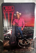 Vintage George Strait Bud Light Lifesize Advertisement Standee Display 70"
