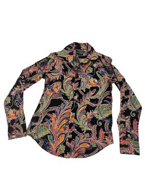 Lauren Ralph Lauren XS Classic Button Down Floral Shirt NEW!! Non-Iron Cotton