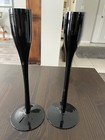 New Black Glass Candle Holders — photo 1