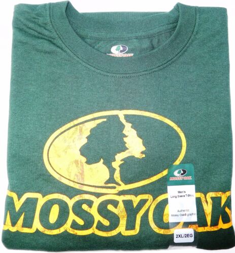 Mossy Oak Men’s Long Sleeve T-Shirt Authentic Mossy Oak Graphics 2XL Dark Green