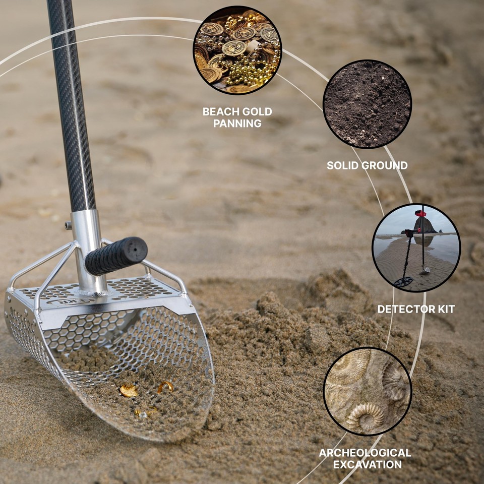 CKG Sand Scoops for Beach Metal Detecting Stainless Steel Beach Metal