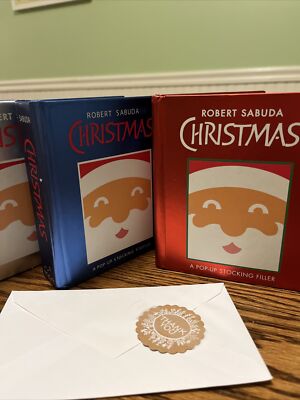 Christmas Mini Pop-up By Sabuda Like NEW  RED Cover. Stocking Stuffer
