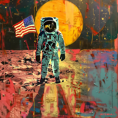 Moonwalk Andy Warhol Style 24x24 Giclée Art Print Ltd 1/25 Signed COA Rombley V3