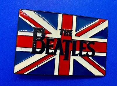The Beatles Abbey Road Radio Show 1965 Album Union Jack Uk Flag Belt Buckle