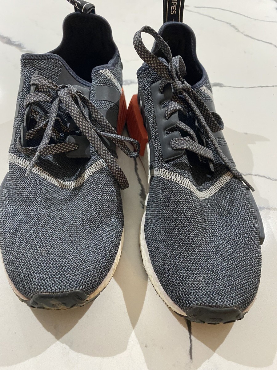 Mens Adidas NMD R1 Wool Grey Orange Red Size 9 S31510 OG | eBay