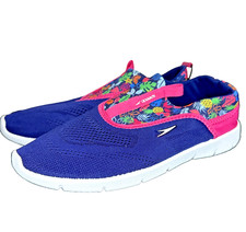 Speedo Aqua Skimmer Water Shoes Youth Large 4-5 Navy Slip-On Pool Beach Swim