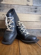 Vintage Leather Ski Boots Alfa Cross Country 3-Pin Women's EU 35 Made in Norway