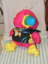Vintage 1987 Fisher Price PUFFALUMPS Wild Things Pink TOUCAN w Shirt Excellent