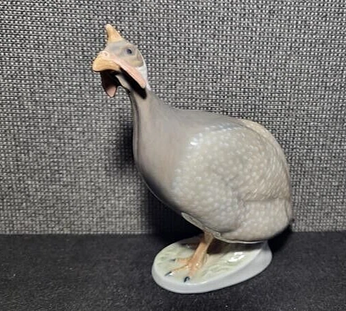 Vintage  Royal Copenhagen Denmark GUINEA FOWL FIGURINE # 1086