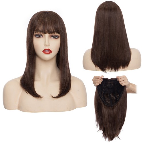 Long Pink Ombre Wigs with Bangs Wavy Synthetic Wig for Women Daily Party Cosplay - Picture 63 of 84