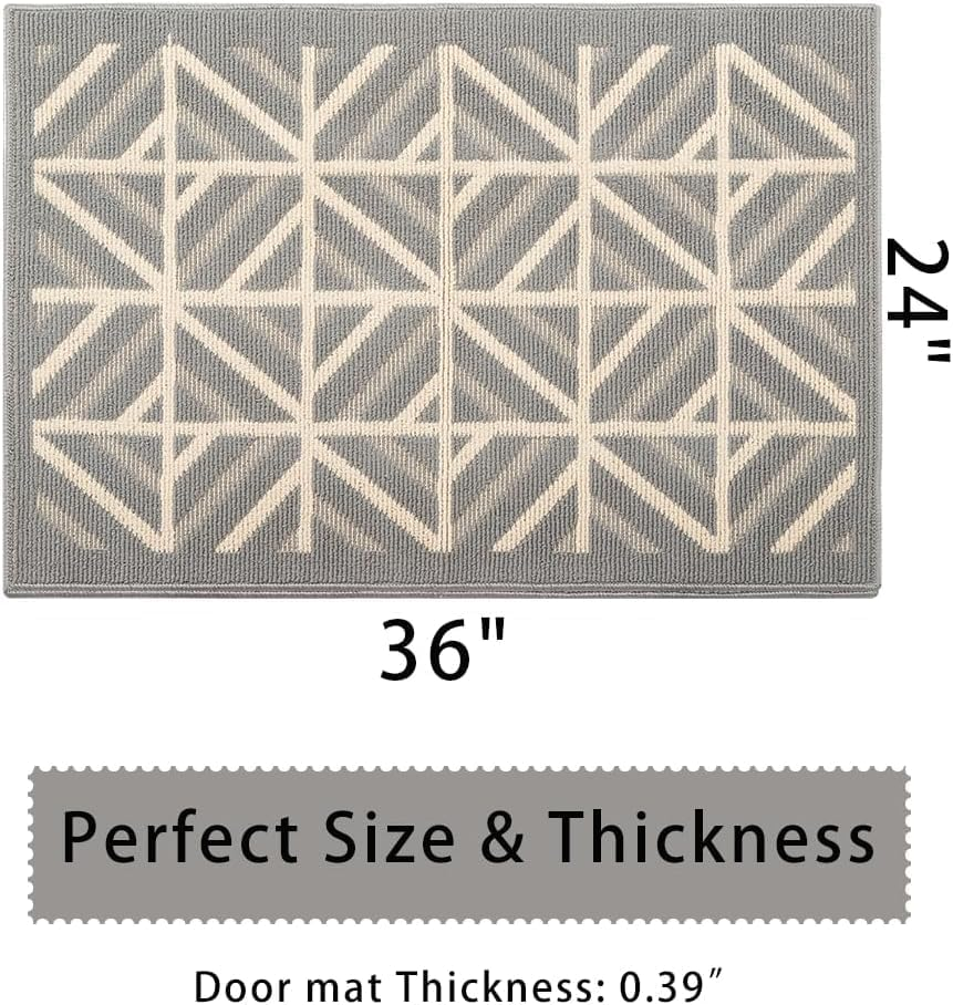Door Mat, Indoor Outdoor Door Mats, NonSlip, Dirt Resist, LowProfile